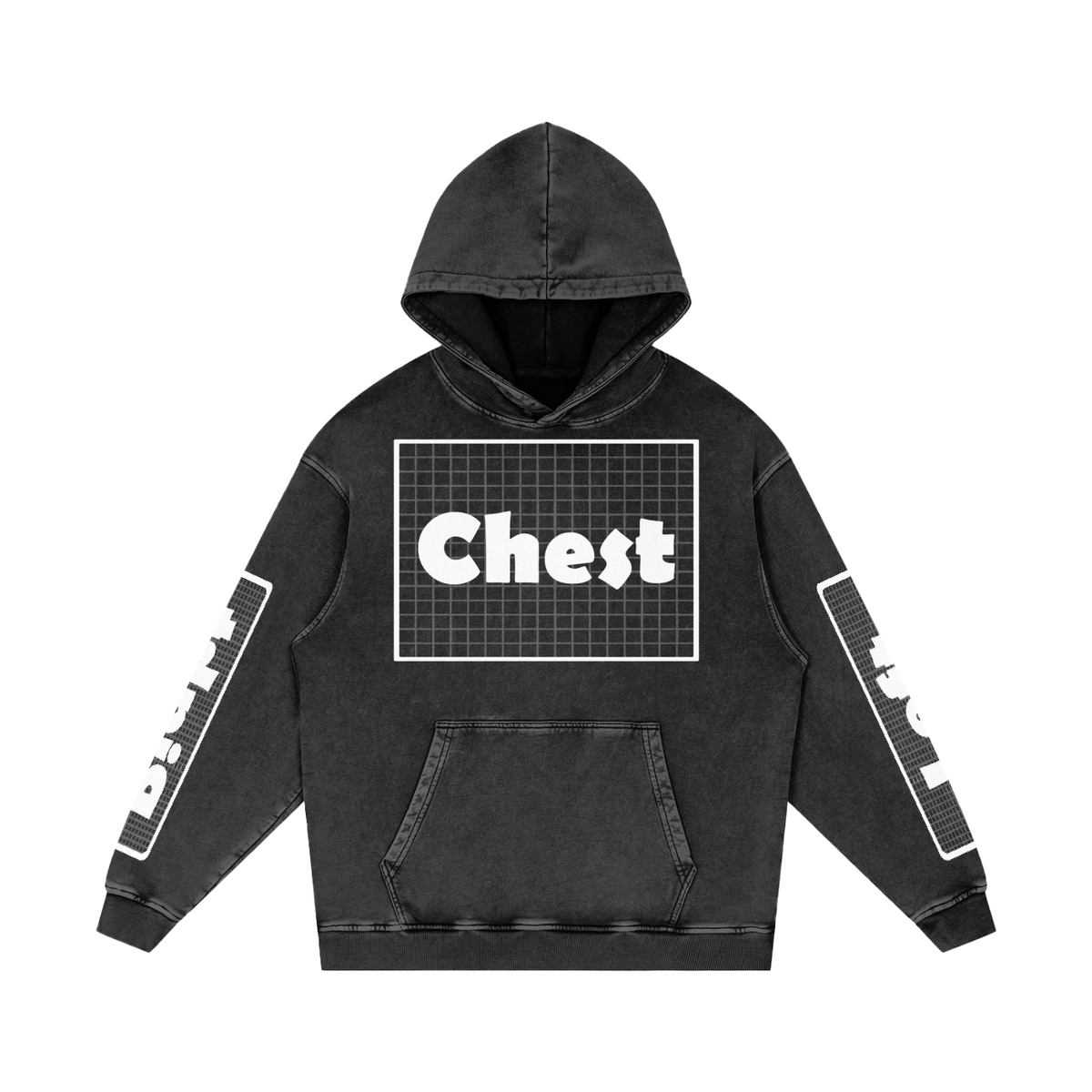 Snow Washed Loose Cotton Hoodie